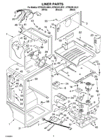 02 - Liner parts for Kitchenaid Refrigerator KTRS22ELWH01 from AppliancePartsPros.com