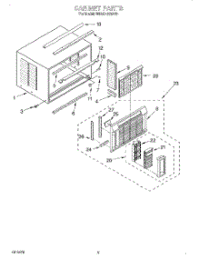 03 - Cabinet parts for Whirlpool Air Conditioner BHAC1830AS0 from AppliancePartsPros.com