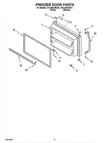 02 - Freezer Door Parts parts for Whirlpool Refrigerator CT21GKXRQ01 from AppliancePartsPros.com
