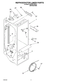 02 - Refrigerator Liner parts for Whirlpool Refrigerator 3XED5SHGKS01 from AppliancePartsPros.com