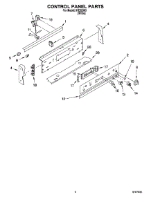 02 - Control Panel Parts parts for Whirlpool Range IKE32300 from AppliancePartsPros.com