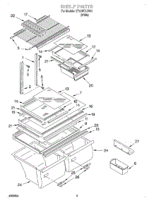 05 - Shelf, Optional parts for Whirlpool Refrigerator ST21PKXJW01 from AppliancePartsPros.com