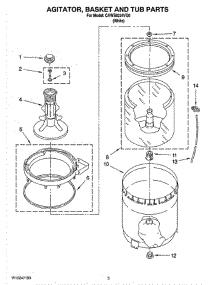03 - Agitator, Basket And Tub Parts parts for Whirlpool Washer CAWS9234VQ0 from AppliancePartsPros.com
