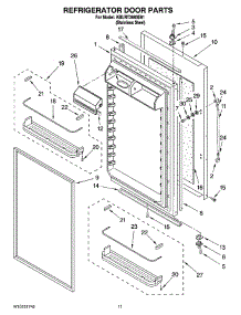 07 - Refrigerator Door Parts parts for Kitchenaid Refrigerator KBURT3665E01 from AppliancePartsPros.com