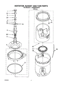 05 - Agitator, Basket And Tub parts for Whirlpool Washer LA8860XWQ0 from AppliancePartsPros.com