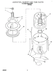 03 - Agitator, Basket And Tub parts for Whirlpool Washer RAM4132BW0 from AppliancePartsPros.com