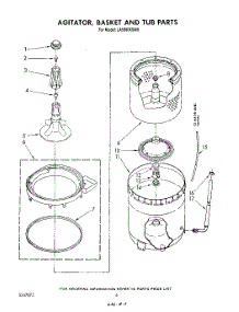 04 - Agitator, Basket And Tub parts for Whirlpool Washer LA5800XSW0 from AppliancePartsPros.com