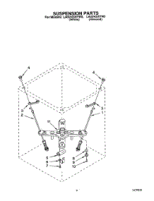 06 - Suspension parts for Whirlpool Washer LA5243XYN0 from AppliancePartsPros.com