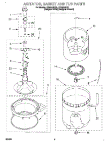 04 - Agitator, Basket And Tub parts for Whirlpool Washer LSR8244DZ0 from AppliancePartsPros.com