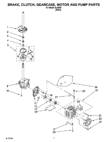 04 - Brake, Clutch, Gearcase, Motor And Pump Parts parts for Whirlpool Washer IL44000 from AppliancePartsPros.com