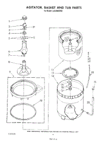 04 - Agitator, Basket And Tub parts for Whirlpool Washer LA5580XSW2 from AppliancePartsPros.com