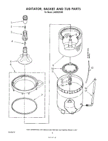 05 - Agitator, Basket And Tub parts for Whirlpool Washer LA6090XSW0 from AppliancePartsPros.com