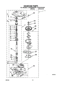 10 - Gearcase parts for Whirlpool Washer LSV9355AW0 from AppliancePartsPros.com