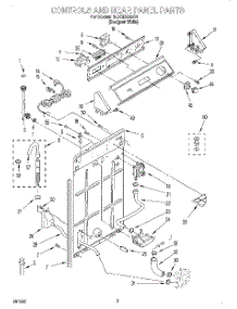 02 - Controls And Rear Panel parts for Whirlpool Washer 3LSC9255BQ1 from AppliancePartsPros.com