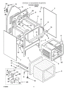 04 - Oven Chassis Parts parts for Whirlpool Range IHP33801 from AppliancePartsPros.com