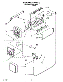 05 - Icemaker Parts parts for Whirlpool Refrigerator CT18GMXRQ00 from AppliancePartsPros.com