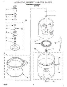 04 - Agitator, Basket And Tub parts for Whirlpool Washer 4XLA87W92AN1 from AppliancePartsPros.com