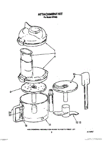 03 - Attachment Kit parts for Kitchenaid Food Processor KFP403 from AppliancePartsPros.com