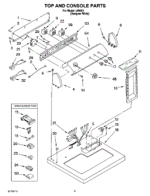 02 - Top And Console Parts parts for Whirlpool Dryer IJ84001 from AppliancePartsPros.com