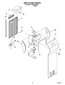 04 - Air Flow parts for Whirlpool Refrigerator ED0GTKXKQ01 from AppliancePartsPros.com