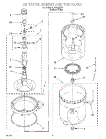 03 - Agitator, Basket And Tub parts for Whirlpool Washer 3LSR6233EQ1 from AppliancePartsPros.com