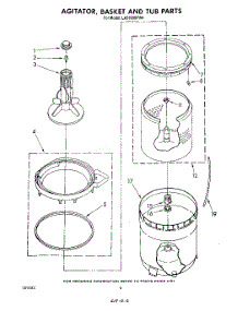 04 - Agitator, Basket, And Tub parts for Whirlpool Washer LA3300XPW4 from AppliancePartsPros.com