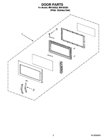 02 - Door Parts parts for Whirlpool Microwave IMH16XSQ2 from AppliancePartsPros.com