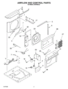 02 - Air Flow And Control parts for Whirlpool Air Conditioner CAH24WCL0 from AppliancePartsPros.com