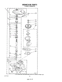 10 - Gearcase parts for Whirlpool Washer LA6200XPW3 from AppliancePartsPros.com