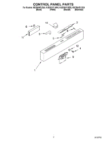 02 - Control Panel parts for Kitchenaid Dishwasher KUDS01FLBS0 from AppliancePartsPros.com