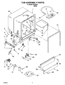 03 - Tub Assembly Parts parts for Whirlpool Dishwasher IPU25360 from AppliancePartsPros.com