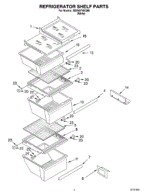 03 - Refrigerator Shelf parts for Whirlpool Refrigerator SS25AFXKQ00 from AppliancePartsPros.com