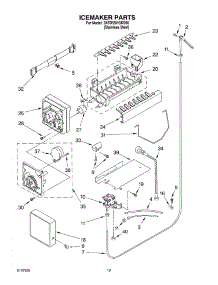 12 - Icemaker parts for Whirlpool Refrigerator 3XED5SHGKS00 from AppliancePartsPros.com