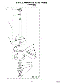 08 - Brake And Drive Tube Parts parts for Whirlpool Washer IP44001 from AppliancePartsPros.com