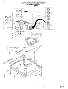 06 - Machine Base parts for Whirlpool Washer 6LSP8255AW2 from AppliancePartsPros.com