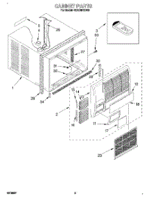 03 - Cabinet parts for Whirlpool Air Conditioner 4XACM12DD0 from AppliancePartsPros.com