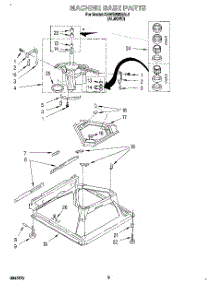 07 - Machine Base parts for Kitchenaid Washer KAWE668BAL1 from AppliancePartsPros.com