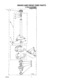 07 - Brake And Drive Tube parts for Whirlpool Washer 6LSP8255BQ3 from AppliancePartsPros.com