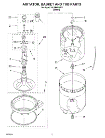 03 - Agitator, Basket And Tub parts for Whirlpool Washer 7MLSR8544JT4 from AppliancePartsPros.com