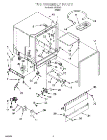 03 - Tub Assembly Parts parts for Whirlpool Dishwasher IJU25262 from AppliancePartsPros.com