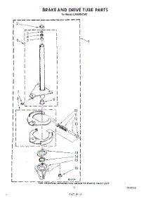 09 - Brake And Drive Tube parts for Whirlpool Washer LA5668XSW2 from AppliancePartsPros.com