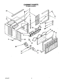 04 - Cabinet parts for Whirlpool Air Conditioner CA12WR41 from AppliancePartsPros.com