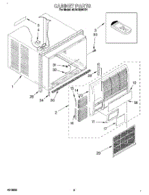 03 - Cabinet parts for Whirlpool Air Conditioner 4CACM23DD1 from AppliancePartsPros.com
