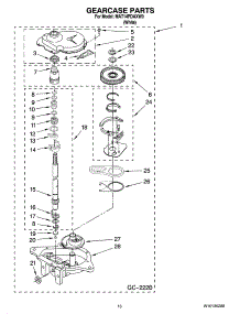 10 - Gearcase Parts parts for Whirlpool Washer MAT14PDAXW0 from AppliancePartsPros.com