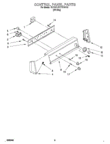 03 - Control Panel parts for Kitchenaid Washer KAWL517BWH0 from AppliancePartsPros.com