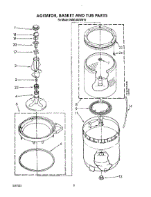 06 - Agitator, Basket And Tub parts for Kitchenaid Washer KAWL400WAL1 from AppliancePartsPros.com