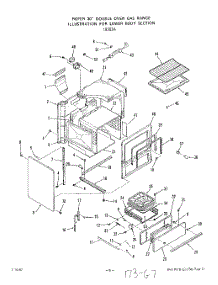 06 - Lower Body parts for Whirlpool Range 1835^3A from AppliancePartsPros.com