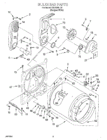 03 - Bulkhead parts for Whirlpool Dryer SGDS800HQ0 from AppliancePartsPros.com