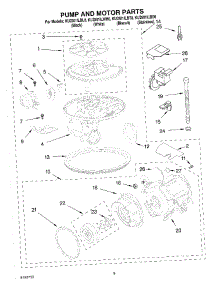 08 - Pump And Motor parts for Kitchenaid Dishwasher KUDI01ILSS0 from AppliancePartsPros.com