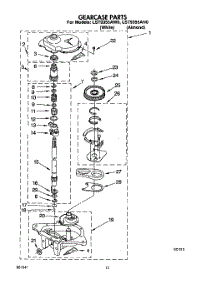 10 - Gearcase parts for Whirlpool Washer LST9355AW0 from AppliancePartsPros.com